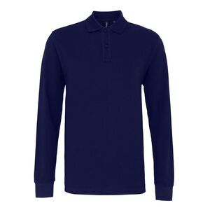 Asquith & Fox Mens Classic Fit Long Sleeved Polo Shirt / Navy